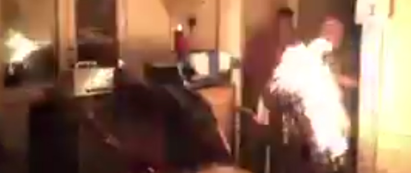 Church Tongue Guitarist Gets Lit On Fire At House Show With Vanna & Beartooth