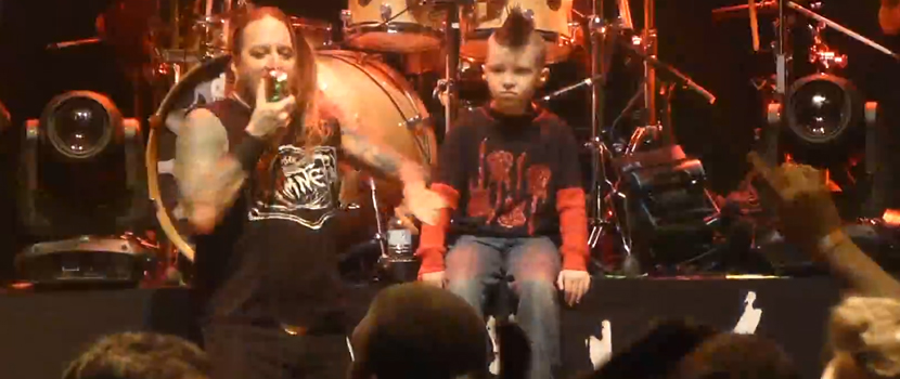 Coal Chamber Bring Young Fan Onstage For "Sway" In Worcester, MA
