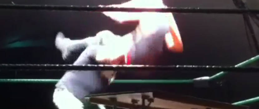 Watch Every Time I Die's Andy Williams Powerbomb A Wrestler Through A Table