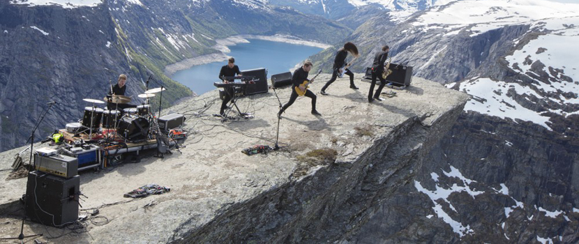 Shining (NOR) Perform On Trolltunga Cliff In Norway