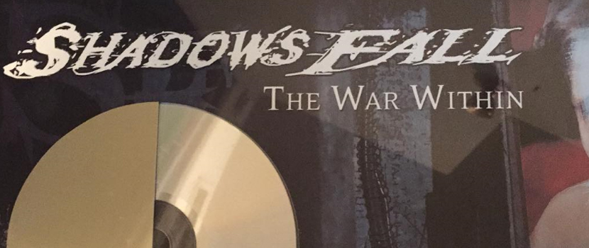 Shadows Fall Frontman Brian Fair Shows Off His 'Half-Gold' Plaque For "The War Within"