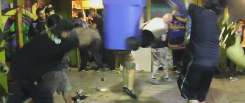 Watch What Happens When Trash Cans & Recycle Bins Enter The Mosh Pit