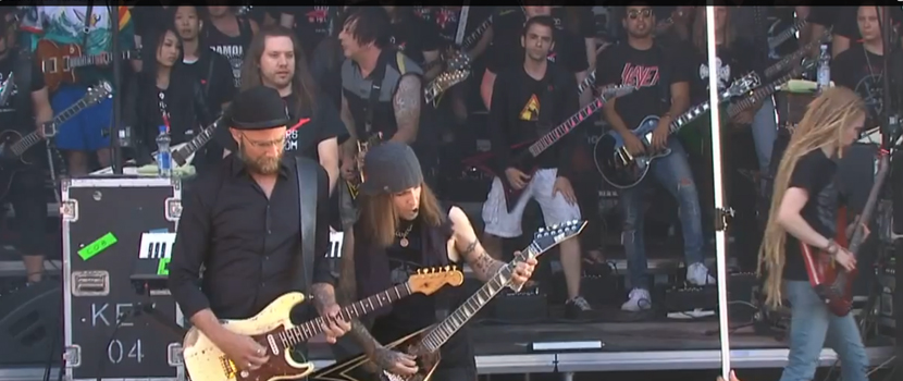 Children Of Bodom's Alexi Laiho Joined Onstage By 100 Other Guitarists For Live Performance