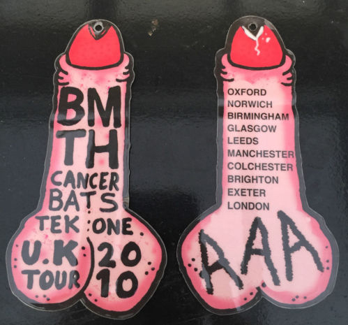 You Can Now Get Your Hands On Bring Me The Horizon's Penis Shaped Tour Laminate