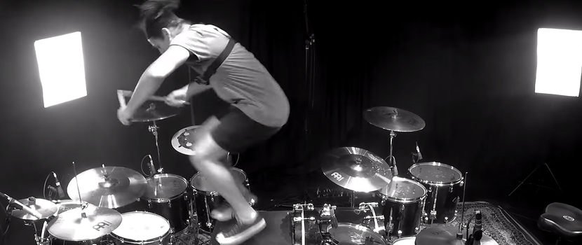 Watch Night Verses Drummer Aric Improta Do A Backflip From Drum Kit To Drum Kit Mid-Solo