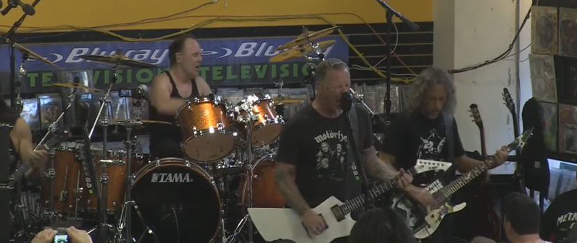Watch Official Footage Of Metallica's 2016 'Record Store Day' Show