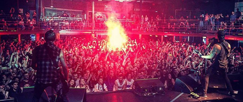 Fans Light Bonfire Inside Venue At Russian Bullet For My Valentine Show