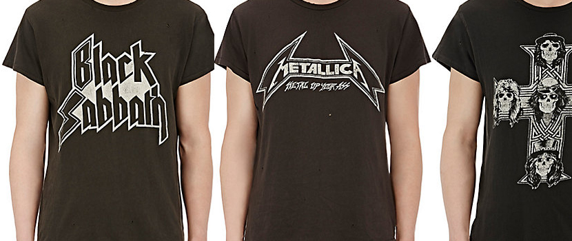 $175 Metallica, Guns N' Roses, Black Sabbath, Etc. Shirts Available