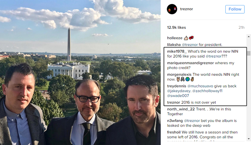 Trent Reznor's Instagram