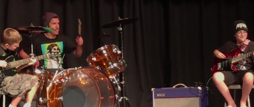 Anthrax's Charlie Benante Performed At A Fifth Grade Variety Show