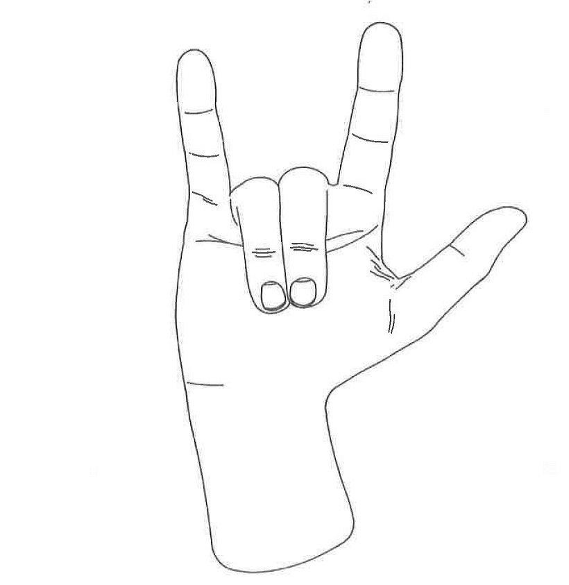 Kiss' Gene Simmons' Devil's Horns Hand Gesture