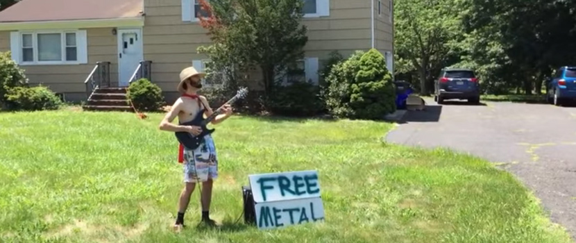 Caped Man Serves Up 'Free Metal' In His Suburban Neighborhood
