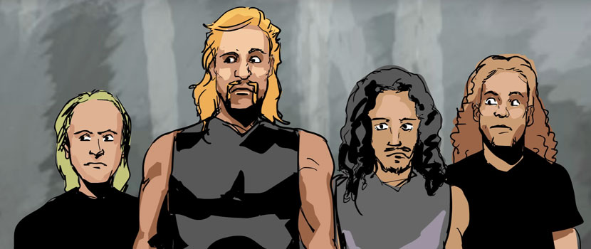 Here's An Animated Retelling Of The Time An Audience Threw Darts At Metallica Onstage