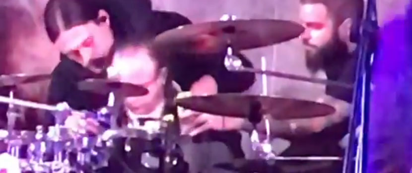 Watch Fleshgod Apocalypse's Drummer Vomit Profusely Mid-Song, Keep Playing