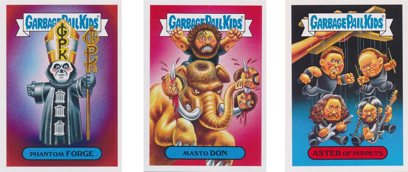 Metallica, Ghost, Nine Inch Nails, Mastodon & More Spoofed In New 'Garbage Pail Kids' Line