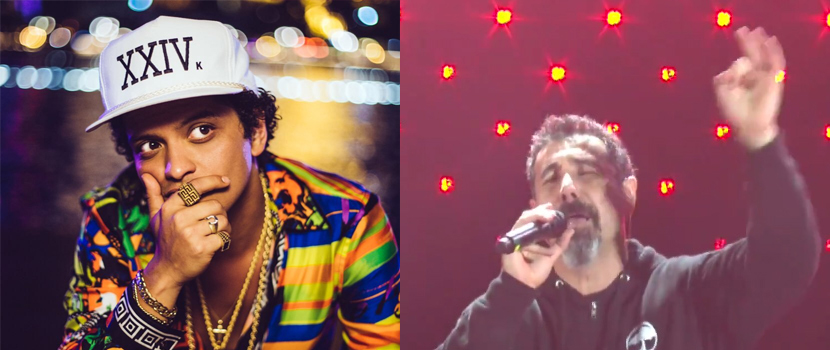 Bruno Mars Appears To Be A Fan Of System Of A Down, Nine Inch Nails & Incubus