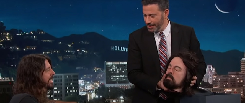 Dave Grohl Appears On 'Jimmy Kimmel Live!', Presents Kimmel With His Severed Head