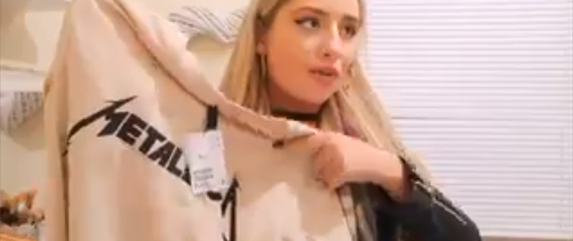 Video Of Woman Professing Her Love For 'Metallic' Line Of Shirts Goes Viral