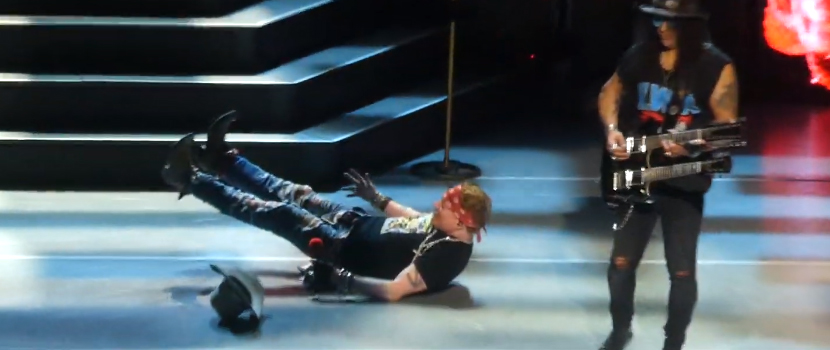 Axl Rose Took A Tumble Onstage During Guns N' Roses' Las Vegas, NV Set Last Night