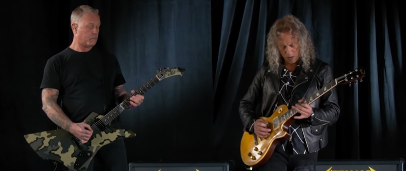 Metallica's James Hetfield & Kirk Hammett Performed The U.S. National Anthem For Last Night's Warriors Vs. Lakers Game