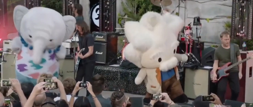Watch Foo Fighters Perform With Dancing Mascots Onstage At 'Dreamforce 2021'