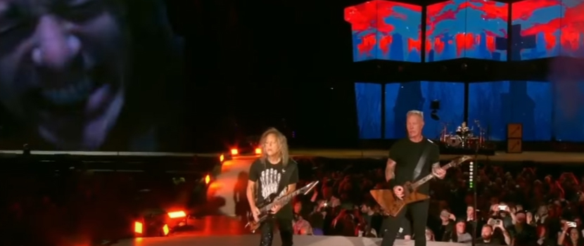 Metallica's Set Closing Performance Of "Master Of Puppets" At Last Night's 'Lollapalooza' Featured Some Nods To Eddie Munson From 'Stranger Things'
