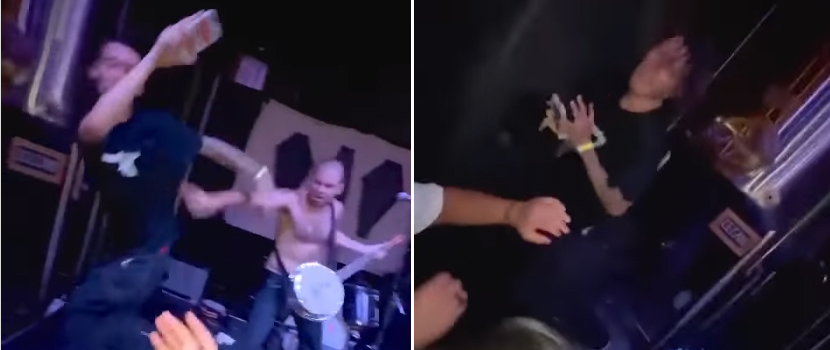 Watch Show Me The Body's Vocalist Shove A Selfie Taking Fan Offstage Into A Stack Of Speakers