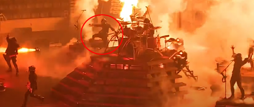 Watch One Of Ghost's Nameless Ghouls Fall On Stage In Huntsville, AL