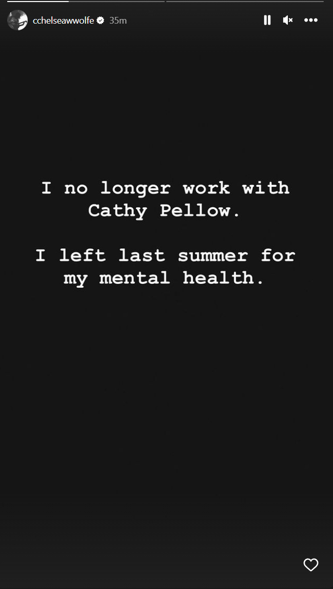 Chelsea Wolfe's Instagram Story
