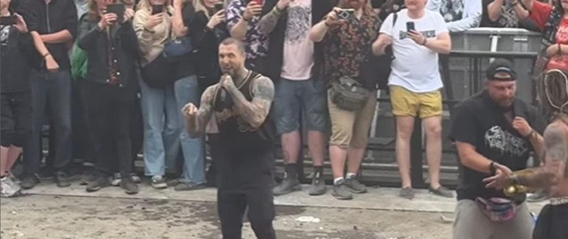 Watch Slaughter To Prevail's Alex Terrible Command A Wall Of Death From The Middle Of The Mosh Pit