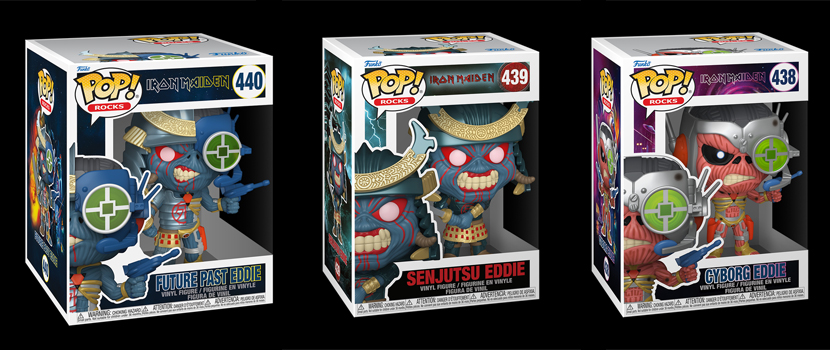 Three New Funko Pop! Figures Of Iron Maiden's Eddie Coming Soon