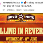 A Day After Unloading On A Fan Over Vienna Show Cancellation, Falling In Reverse Will No Longer Play The 2025 'Nova Rock' Festival