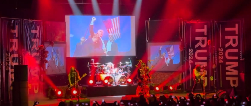 W.A.S.P. Celebrate U.S. President-Elect Donald Trump Onstage During Their New York City Show