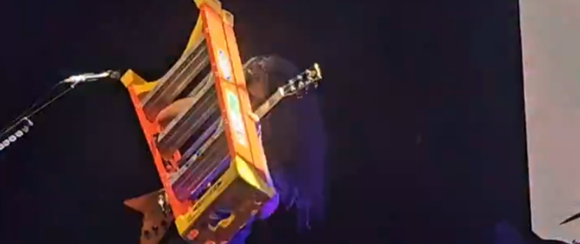 Coheed And Cambria's Claudio Sanchez Showed Off His Stepladder Guitar Technique Last Night In Grand Rapids, MI