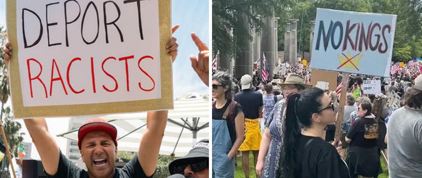 Evanescence's Amy Lee & Rage Against The Machine's Tom Morello Spotted At Last Weekend's 'No Kings' Protests