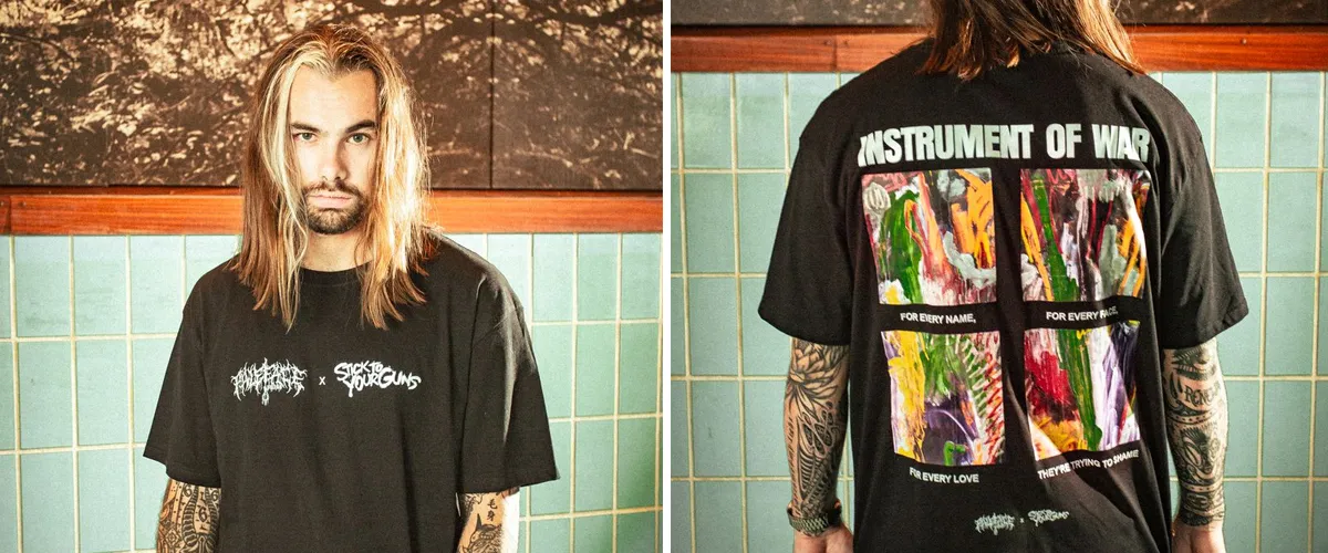 Paleface Swiss & Stick To Your Guns Collaborate On New Benefit Track “Instrument Of War” & Merch