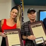Bruce Dickinson (Iron Maiden) & Tanya O'Callaghan Receive The Keys To The City Of Albuquerque, NM