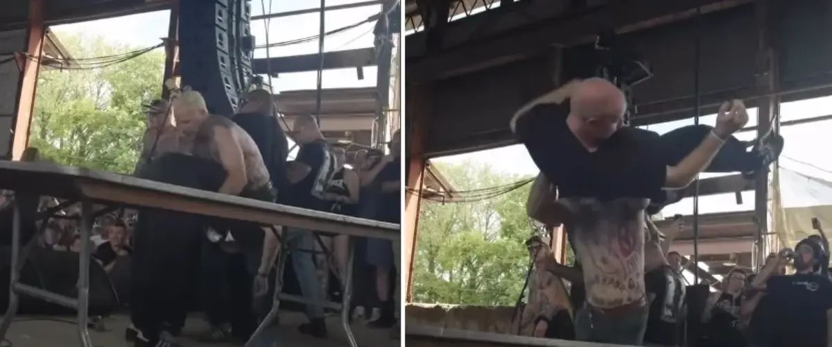 Watch Haywire's Austin Sparkman Deliver An Onstage Powerbomb Through A Table At The 2025 'Furnace Fest'