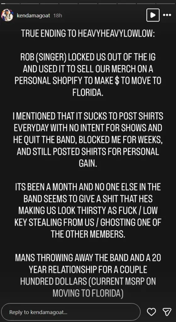 Danny Rankin On Instagram Story