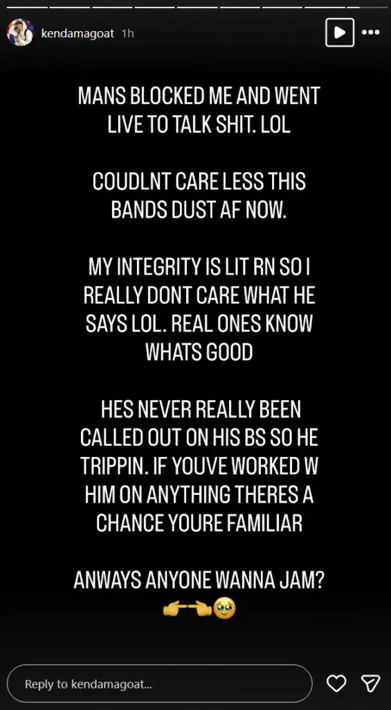 Danny Rankin On Instagram Story