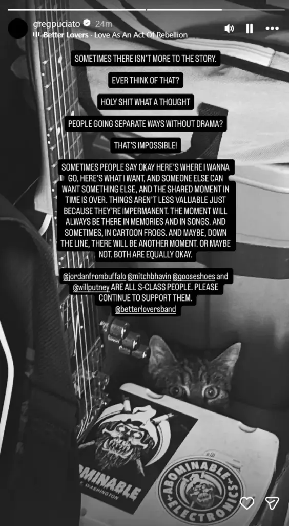 Greg Puciato Instagram Story