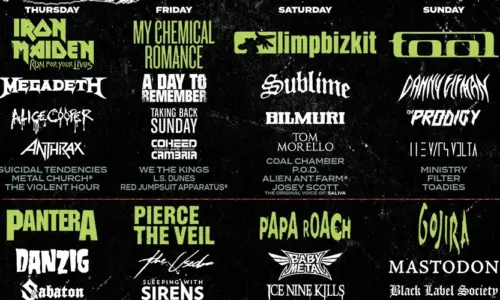Tool, Limp Bizkit, Pantera, Megadeth, A Reunited Circa Survive