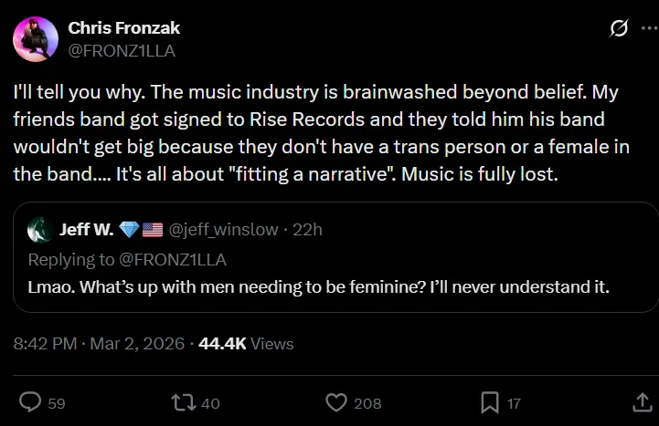 Chris Fronzak On X