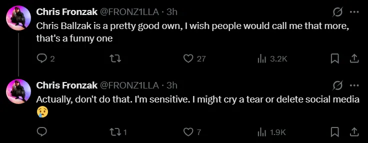 Chris Fronzak On X
