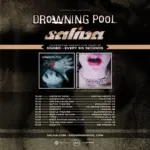 Drowning Pool & Saliva Announce Co-Headlining "Sinner" & "Every Six Seconds" 25th Anniversary Tour