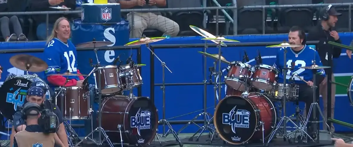 Tool's Danny Carey & The Cult's John Tempesta Jammed With A Drumline At Last Night's Seakhawks Vs. Chiefs Game