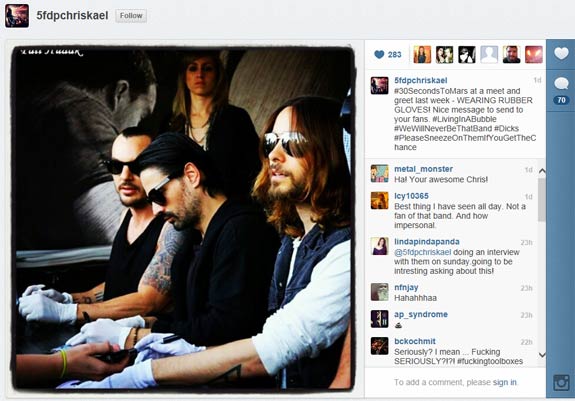 Five Finger Death Punch On 30 Seconds To Mars