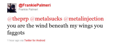 Frankie Palmeri's Tweet