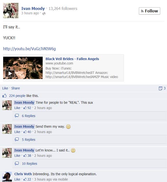 Ivan Moody On The Black Veil Brides