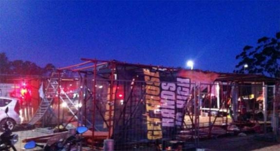 Scaffold Collapse At Linkin Park Show Scaffold Collapse At Linkin Park Show
